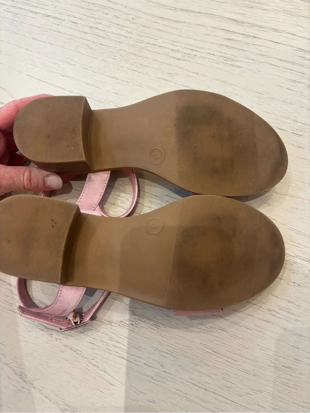 Adorable pink satin sandals by Art Class (Target brand) in girls’